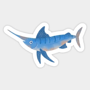 Little Blue Swordfish Sticker